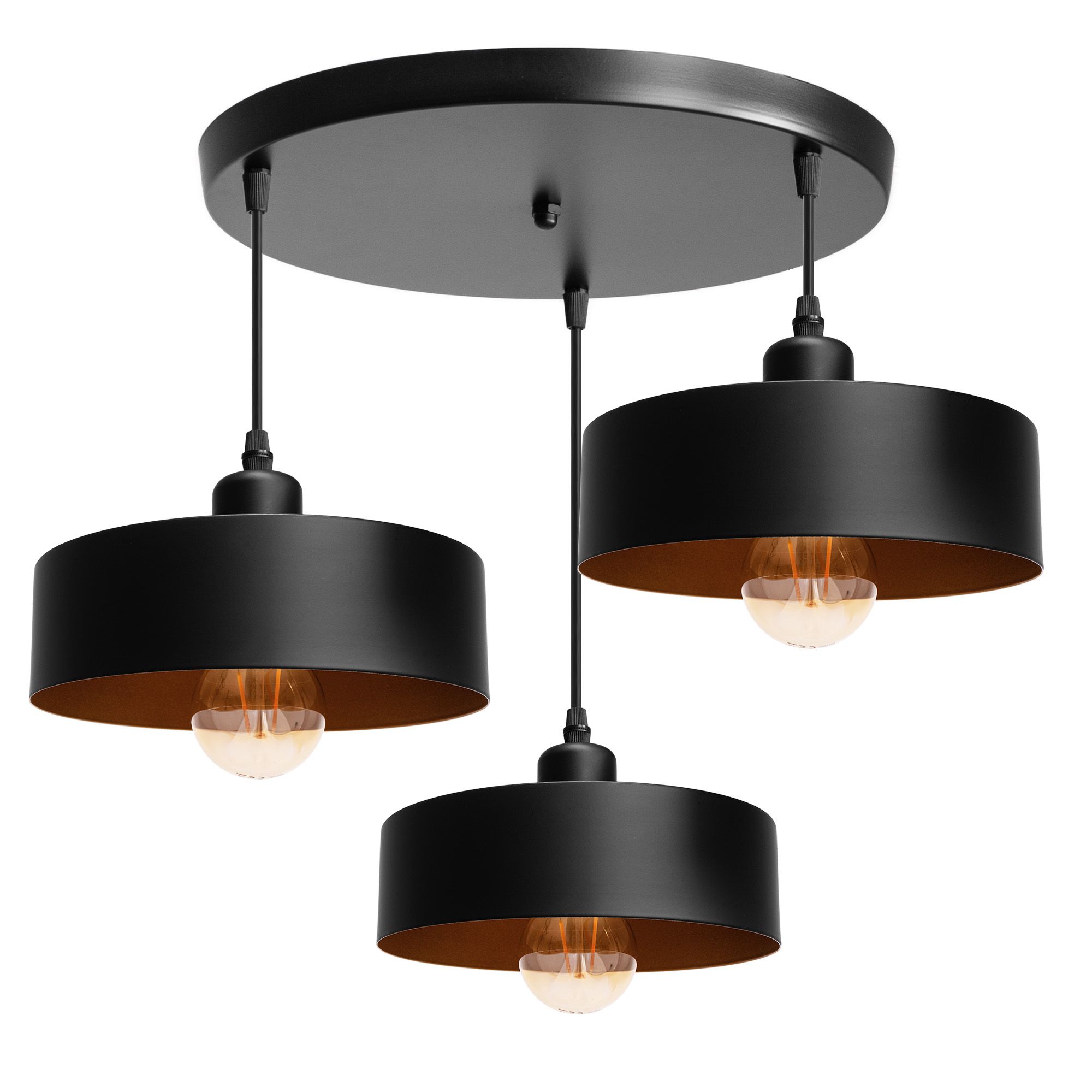 TOOLIGHT riippuva kattovalaisin APP1334-3CP musta, 22x20x18cm