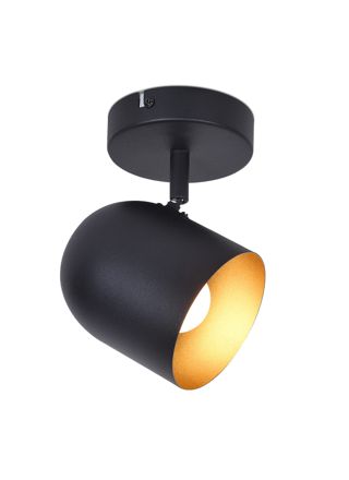 NETTLIFE - kattovalaisin E14, kattokohdevalaisin, kultainen musta, vintage - teollisuusvalaisin, eteiseen