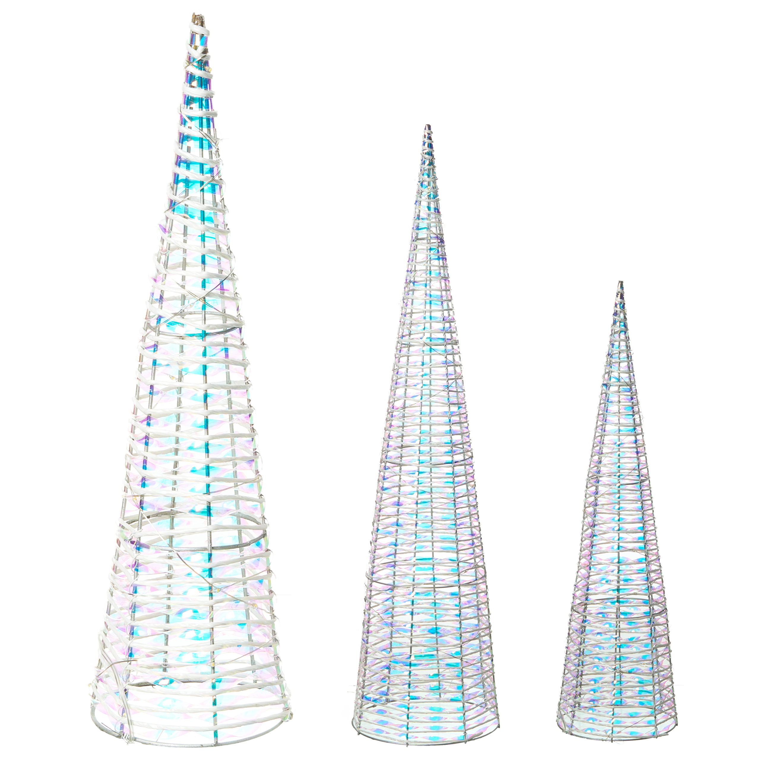 Joulukoristesetti 3 kpl LED-valo SONDER Joulukuusi 40/60/80 cm Valkoinen