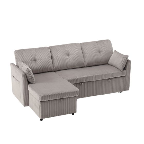 Monitoimisohva,jossa on säilytysistuimet,vaihdettava lepotuoli