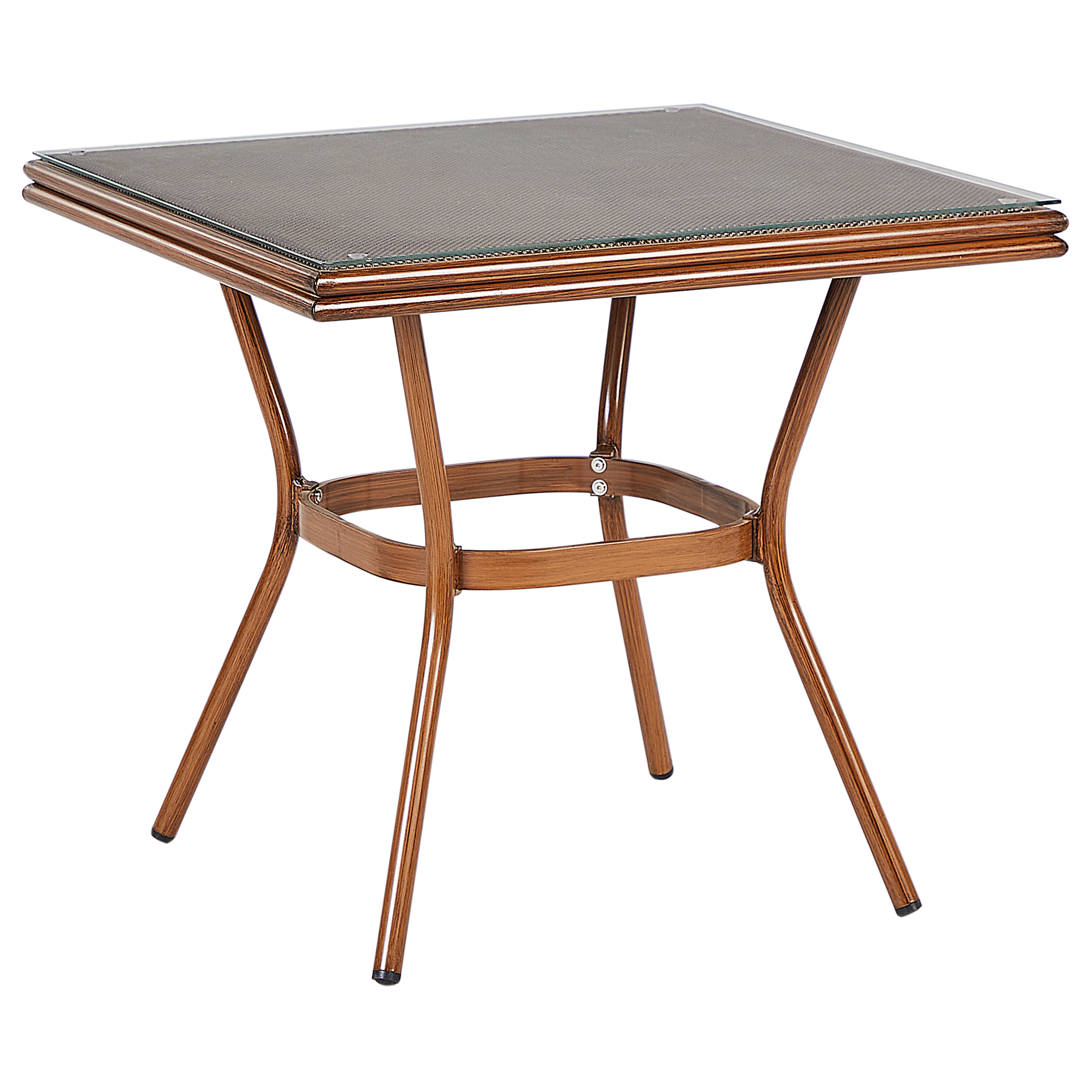 Puutarhapöytä CASPRI II 80 cm 80 cm lasi Harmaa