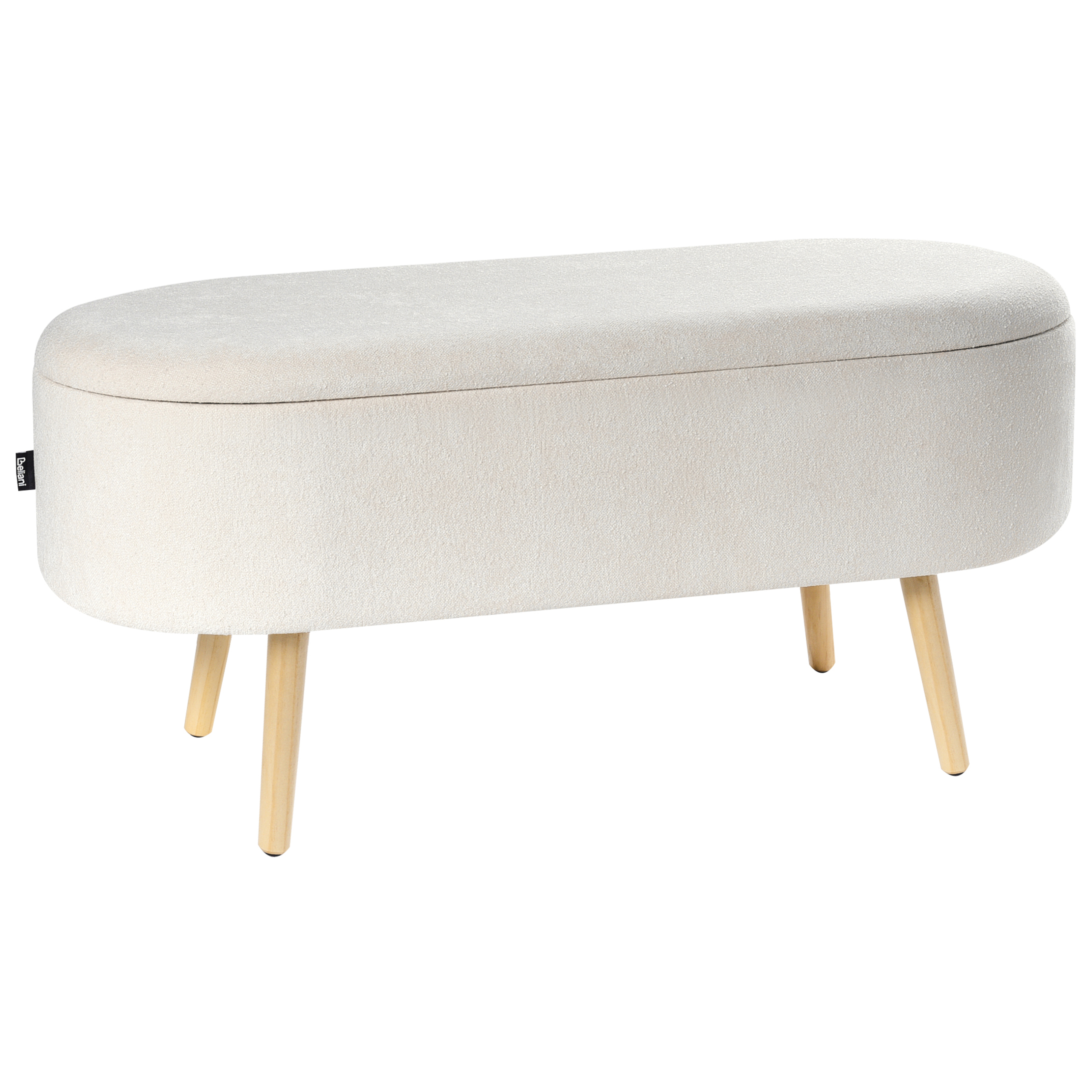 Säilytyspenkki OKLAHOMA chenille Luonnonvalkoinen