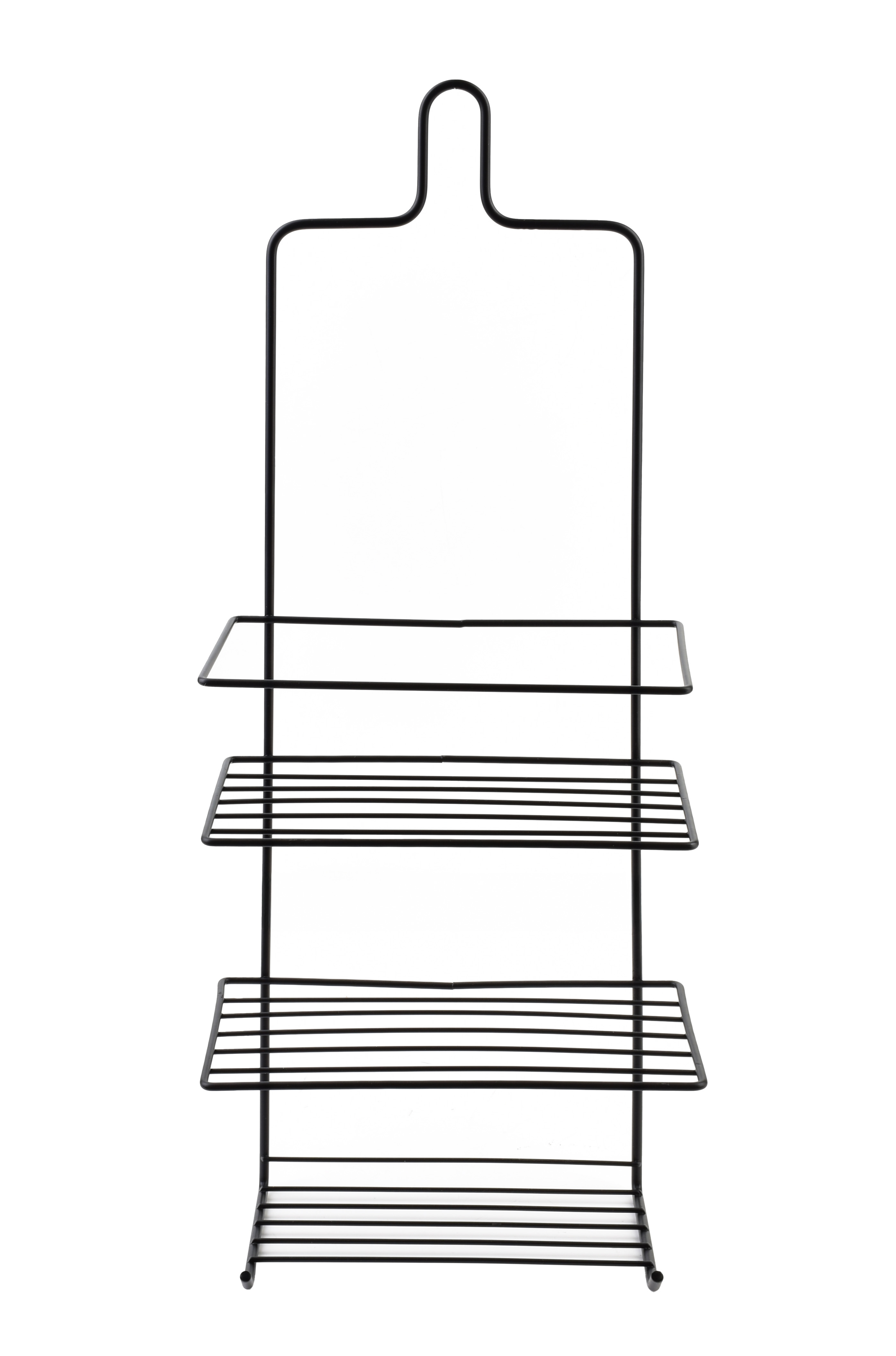 Kylpyhuonehylly metalli CARL BLACK 18,5x10x47,5 cm musta 3 tasoa