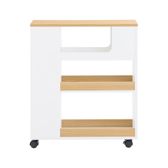 SoBuy WC-teline ja siivousteline BZR190-WN luonnonvalkoinen 20x60x71cm