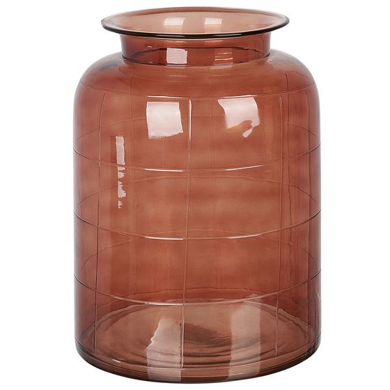 Kukkamaljakko VINDALOO lasi 35 cm Kullanruskea