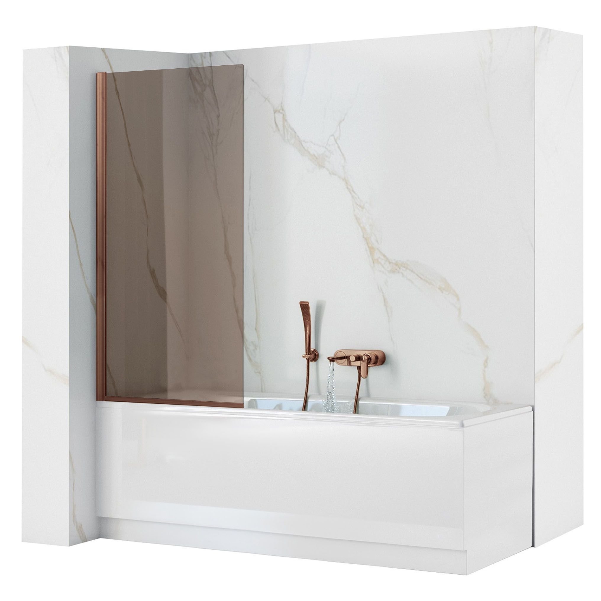 REA suihkuseinät Elegant 80 Harjattu kupari, 0,5X80X140CM