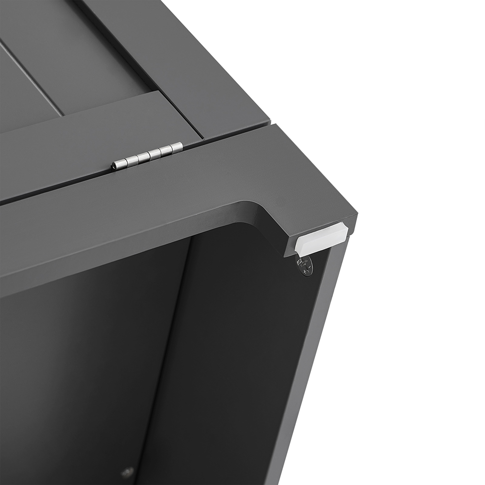 SoBuy Pyykkikaappi BZR33-DG - ekologinen mdf, 2 laatikkoa ja 2 säkkiä, harmaa