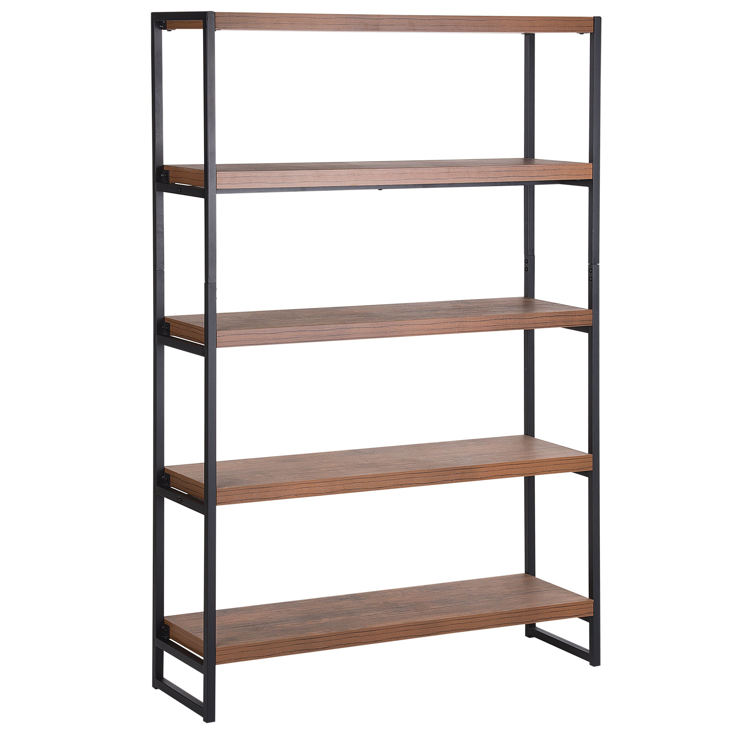 Hyllykkö 4 tasoa TIFTON 155 cm Tummanruskea