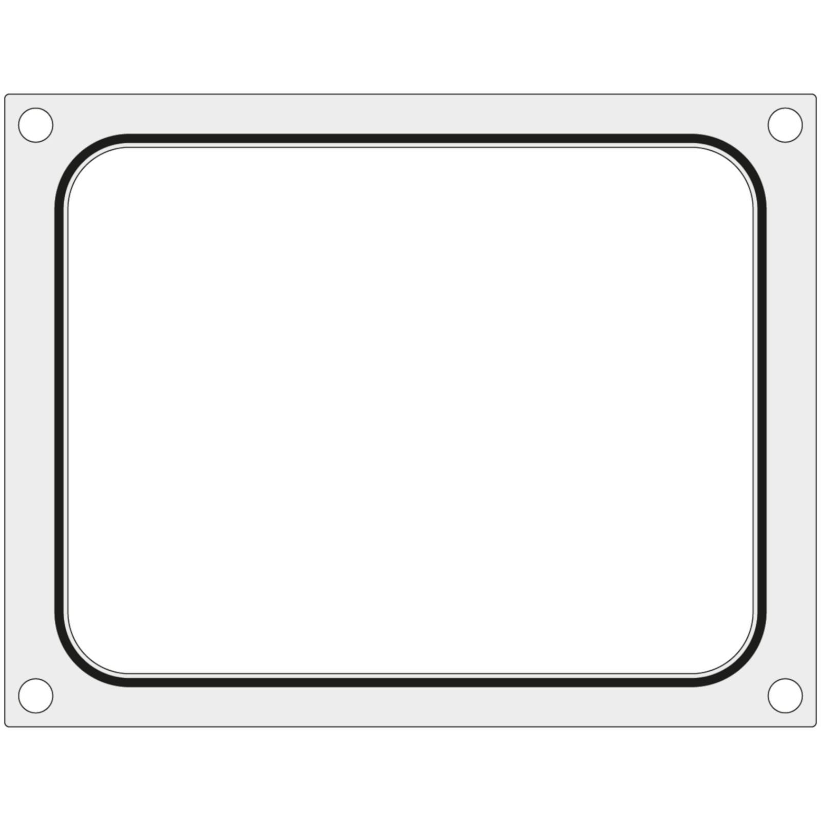 Hendi-sulkemiskoneen matriisimuotoilu tarjotinlaatikoille ilman jakoa 227x178 mm - Hendi 805572