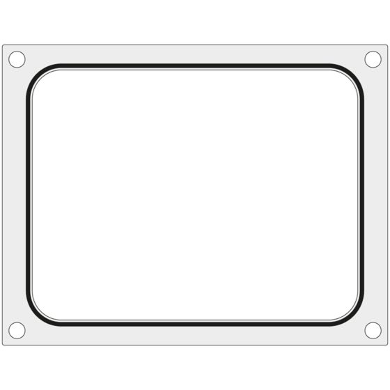 Hendi-sulkemiskoneen matriisimuotoilu tarjotinlaatikoille ilman jakoa 227x178 mm - Hendi 805572