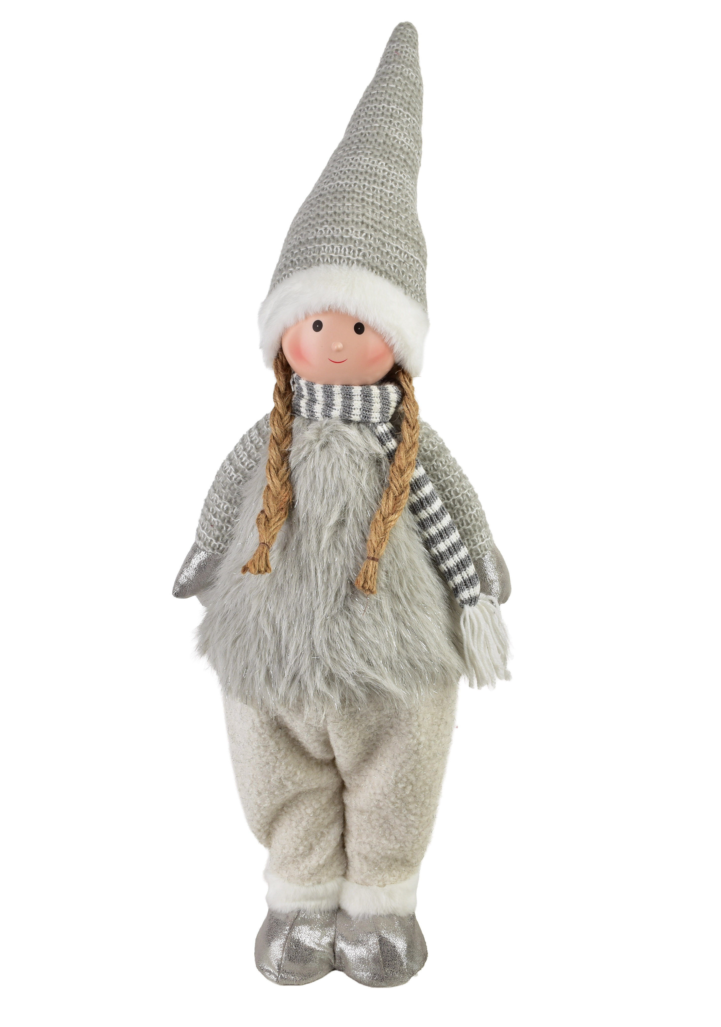 Pehmohahmo SANTA LILA hopeanvalkoinen 26x18x71 cm