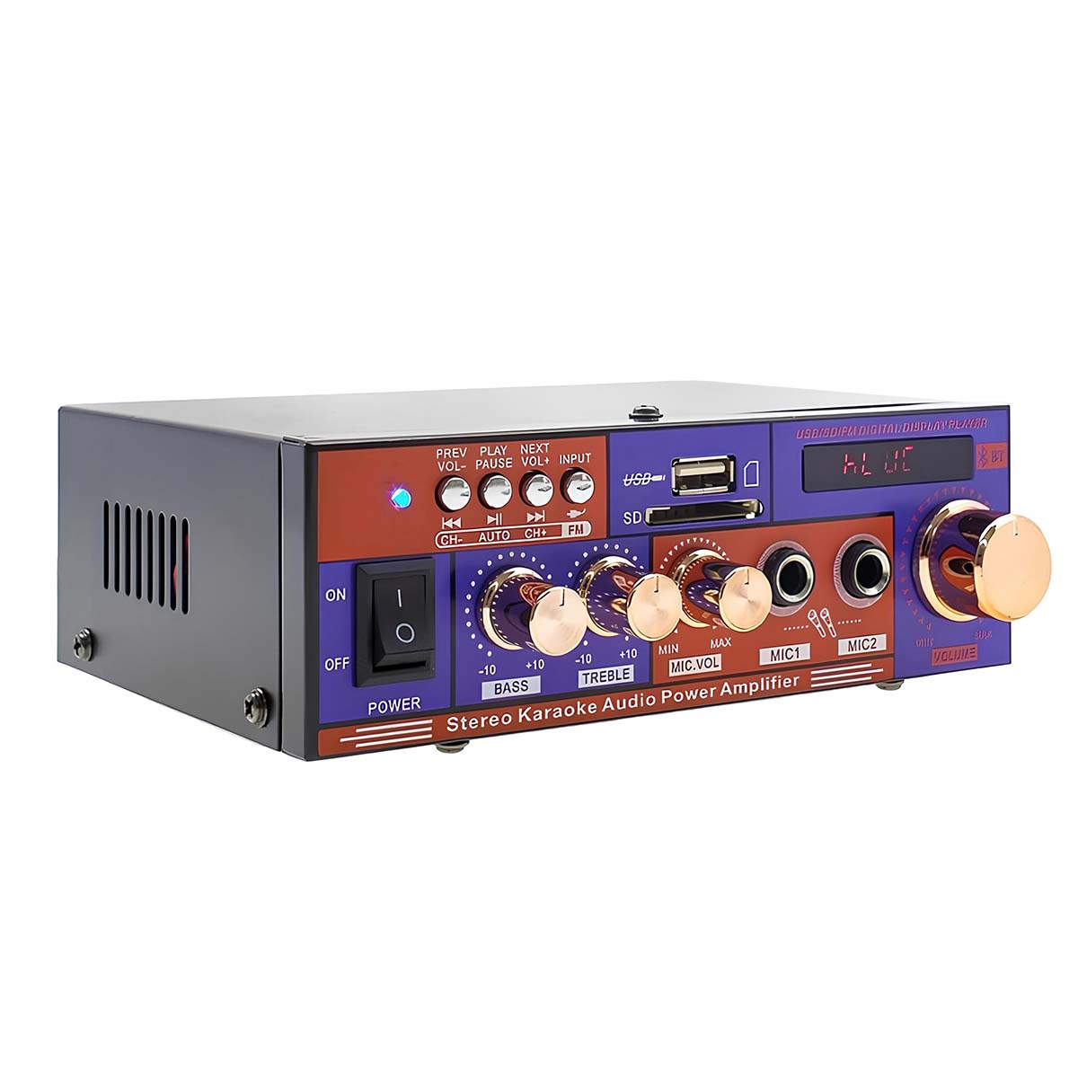 Monitoiminen Bluetooth USB SD FM -stereovahvistin