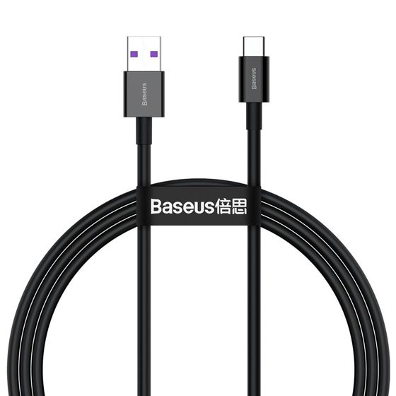 Huawei USB-C -kaapeli - USB-C 11V / 6A SuperCharge 1m - musta