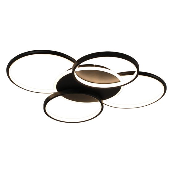 NETTLIFE LED - kattovalaisin, olohuoneeseen, himmennettävä, 70W Kaukosäätimellä, 5 rengasta Valkoinen, moderni, akryyli