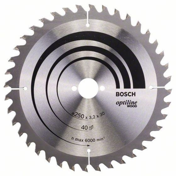 Bosch Optiline Wood -Pyörösahanterä 250x30 mm, 40 hammasta