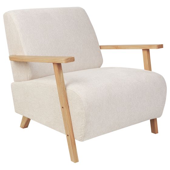 Nojatuoli LESJA Kangas Vaaleanbeige