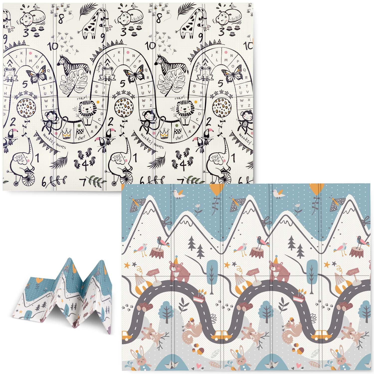 Nukido NK-341 Taitettava vaahtomuovista valmistettu koulutusmatto 200 x 150 x 1 cm