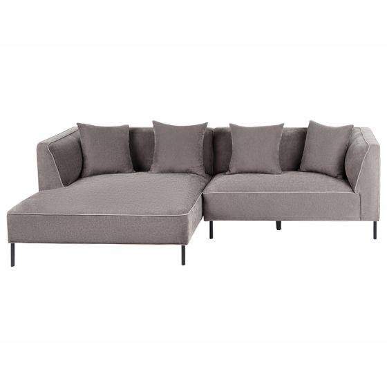 Kulmasohva 3-istuttava SATER chenille Ruskeanharmaa Oikea