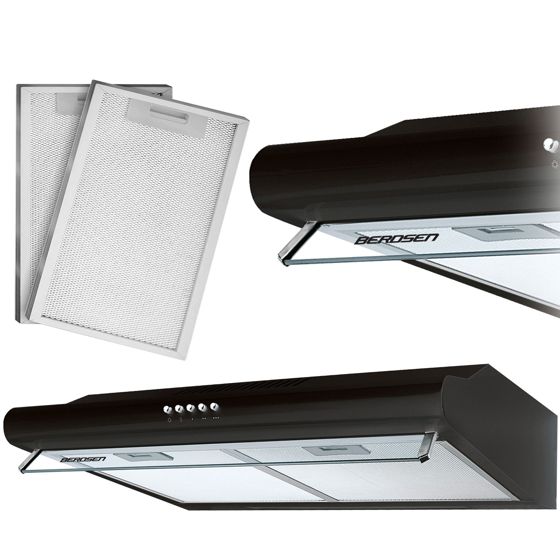 Kaapinalusliesituuletin - 60 cm absorboiva Berdsen BE-10-A musta