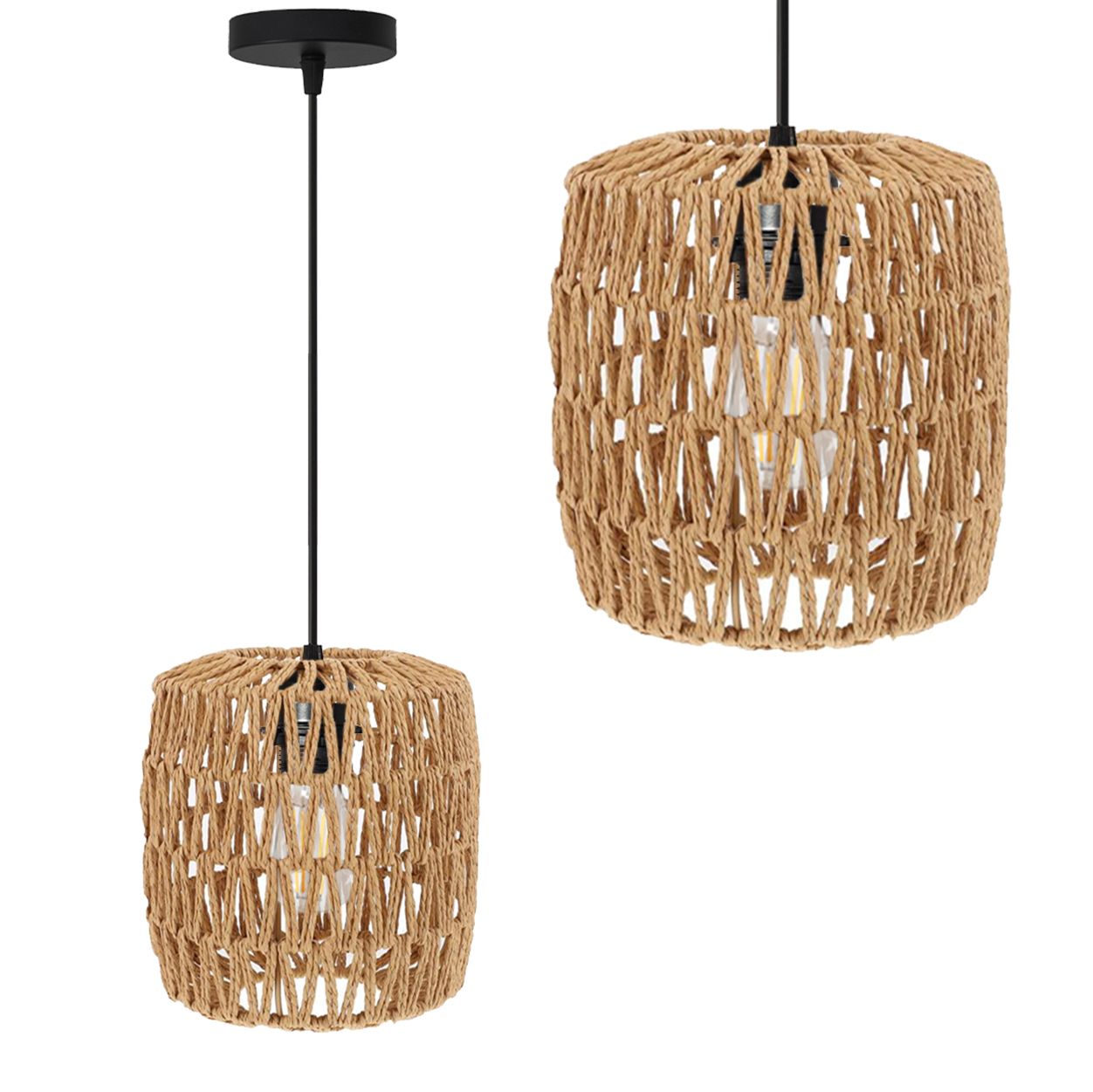 TOOLIGHT riippuva kattovalaisin APP1252-1CP BOHO musta, 18x18x111cm