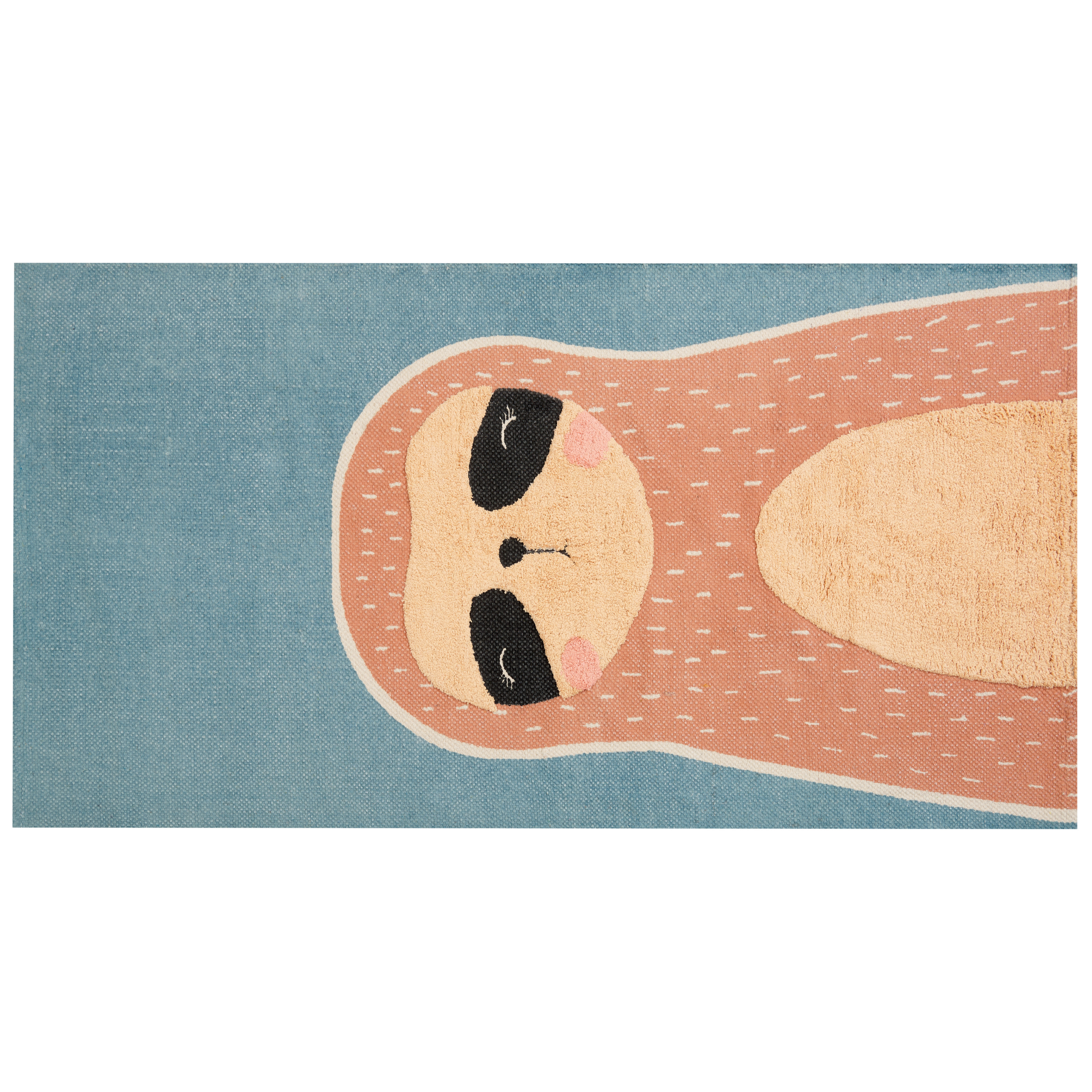 Lastenmatto ISAK Sininen 80 x 150 cm Puuvilla