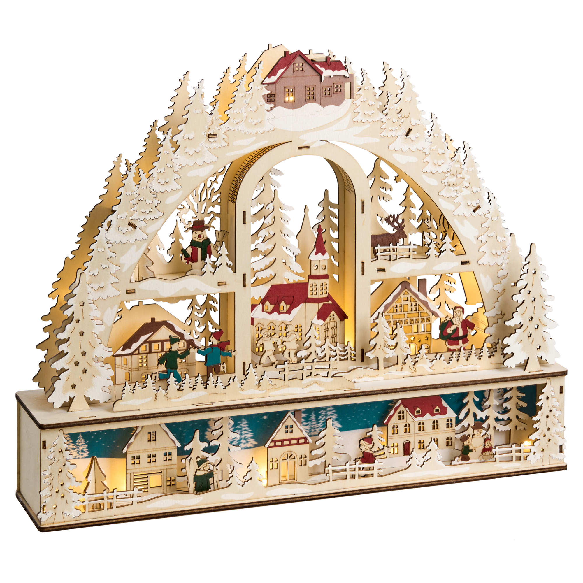 Joulukoriste LED-valo NORSJO 36 cm Vaaleanruskea