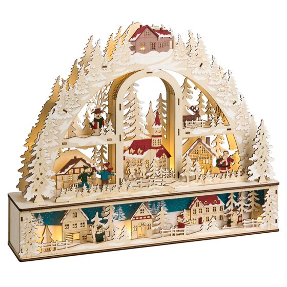 Joulukoriste LED-valo NORSJO 36 cm Vaaleanruskea