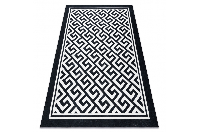 ANTIKA 122 tek matto, moderni pesu, kreikkalainen - norsunluu / harmaa 120x170 cm