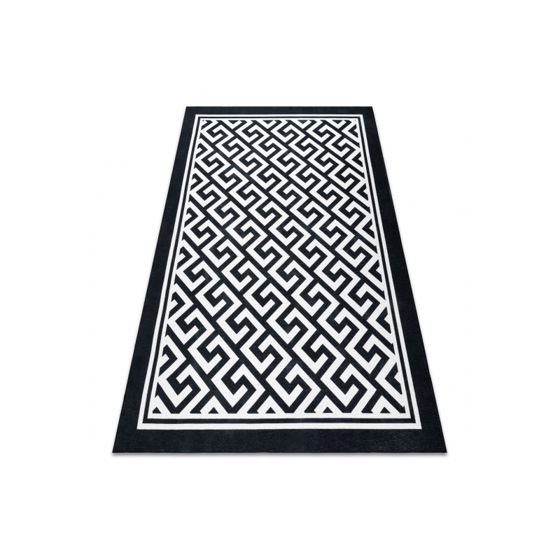 ANTIKA 122 tek matto, moderni pesu, kreikkalainen - norsunluu / harmaa 120x170 cm