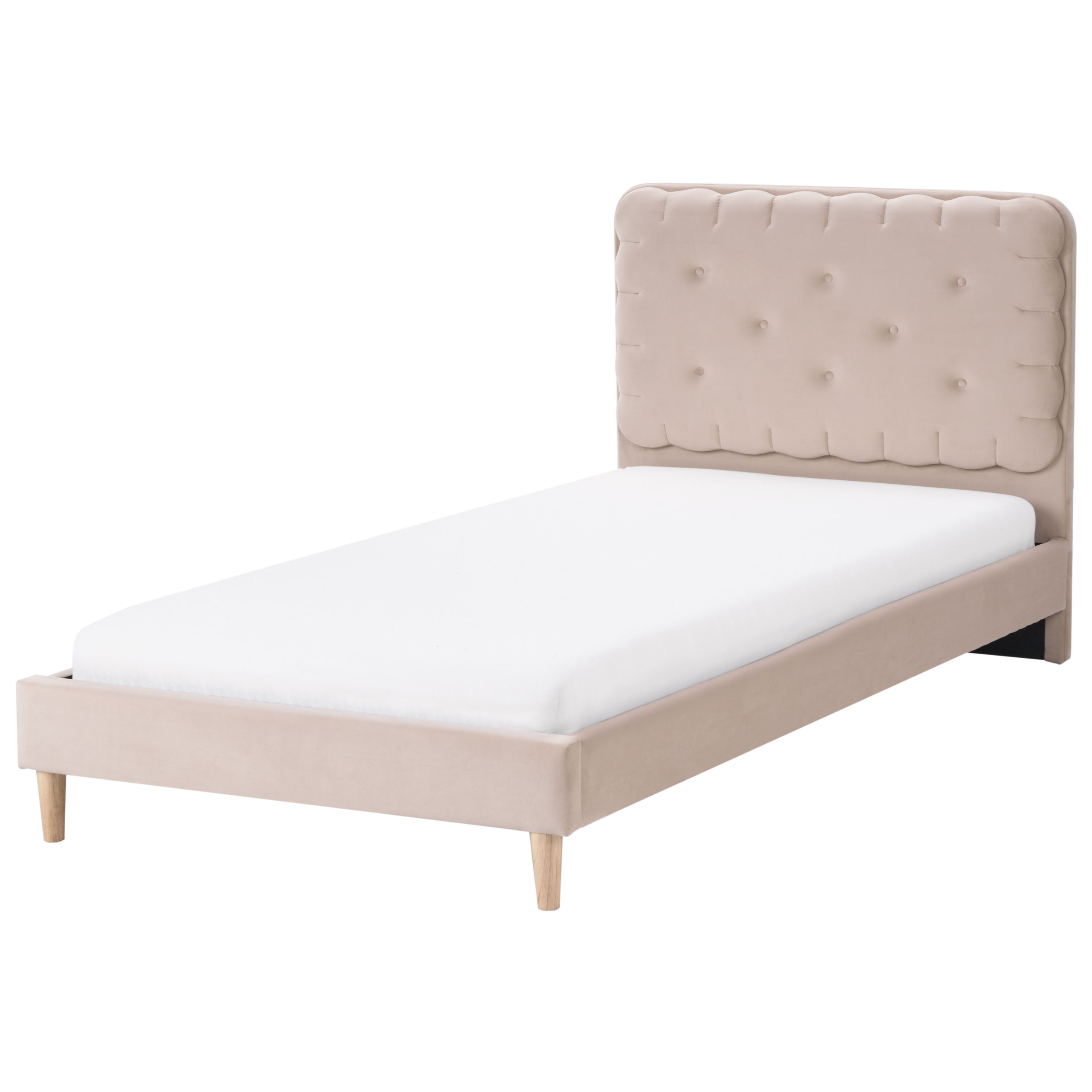 Sänky Sametti CORSAINT 90 x 200 cm Beige