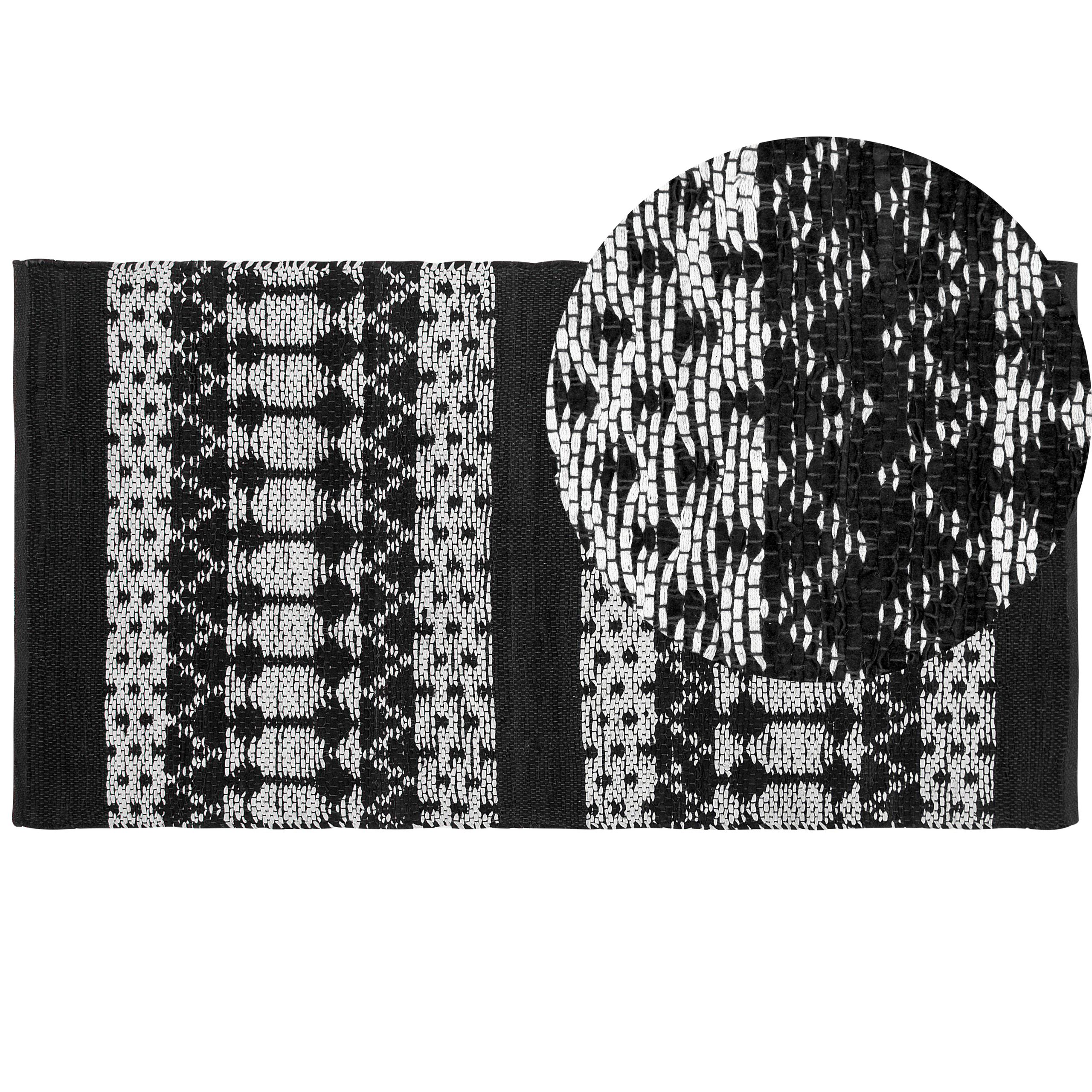 Matto SOKUN Musta 80 x 150 cm nahka