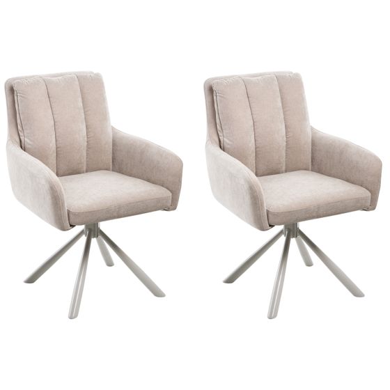 Ruokatuolisetti 2 kpl SARDOAL Kangas Beige