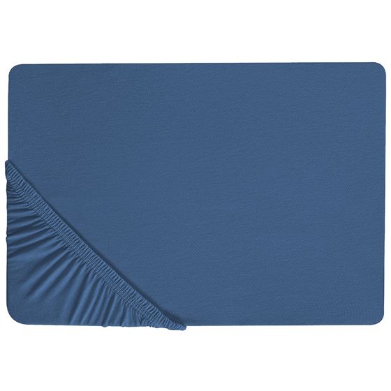 Muotoonommeltu lakana JANBU 200 x 200 cm Puuvilla Laivastonsininen