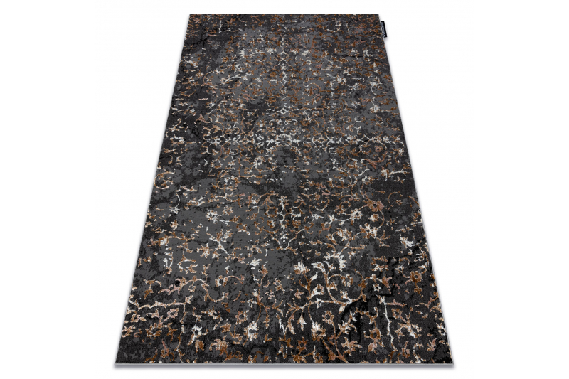 Matto DE LUXE moderni 2078 Ornamentti vintage pesty - Rakenteellinen harmaa 160x220 cm