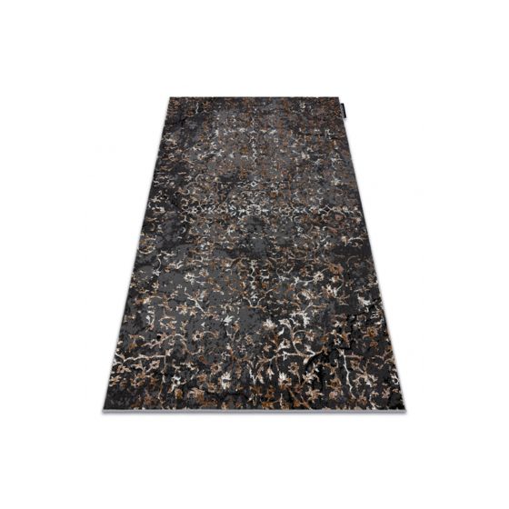 Matto DE LUXE moderni 2078 Ornamentti vintage pesty - Rakenteellinen harmaa 160x220 cm