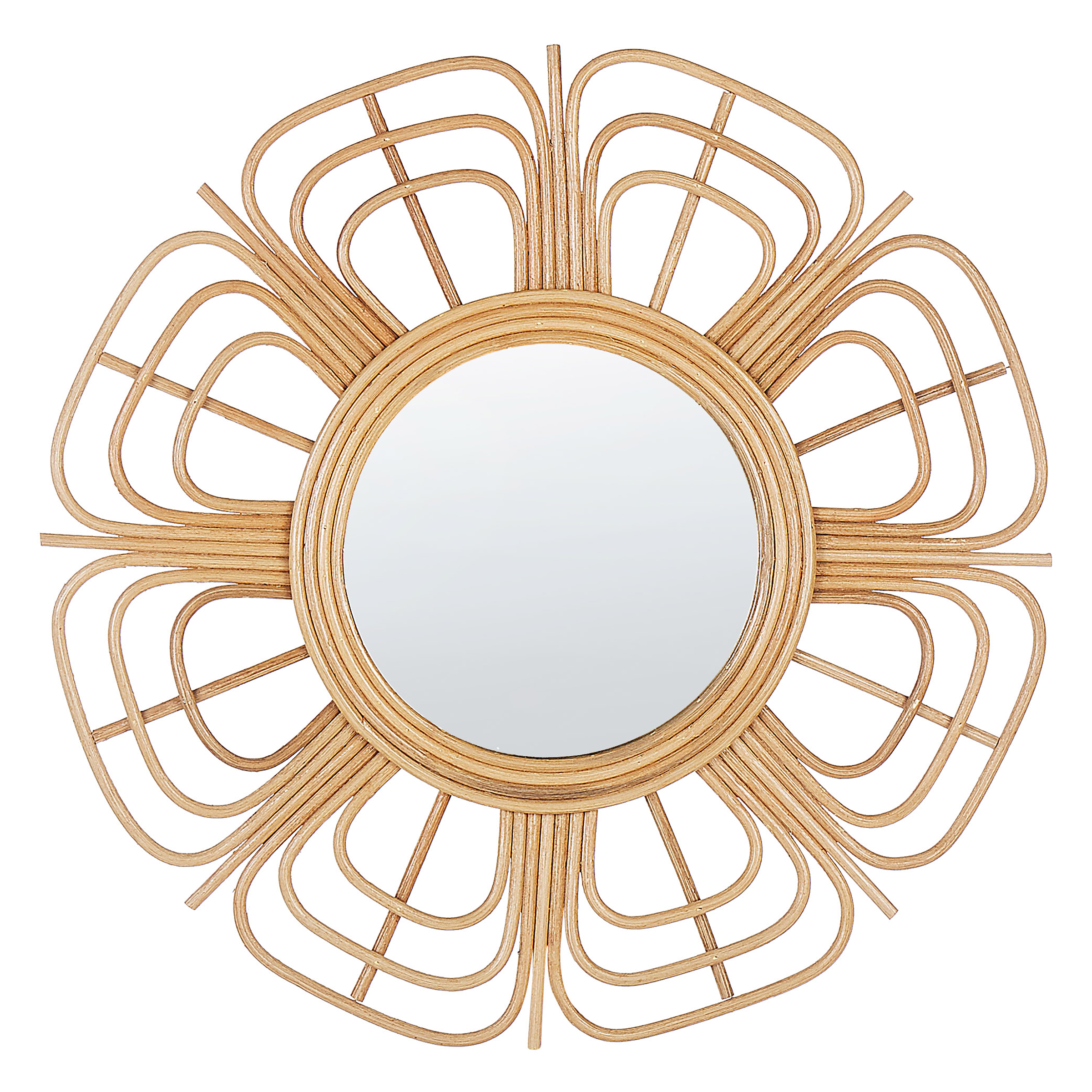 Seinäpeili PASAKU 60 cm 60 cm rottinki Luonnonväri