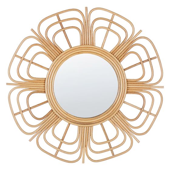 Seinäpeili PASAKU 60 cm 60 cm rottinki Luonnonväri