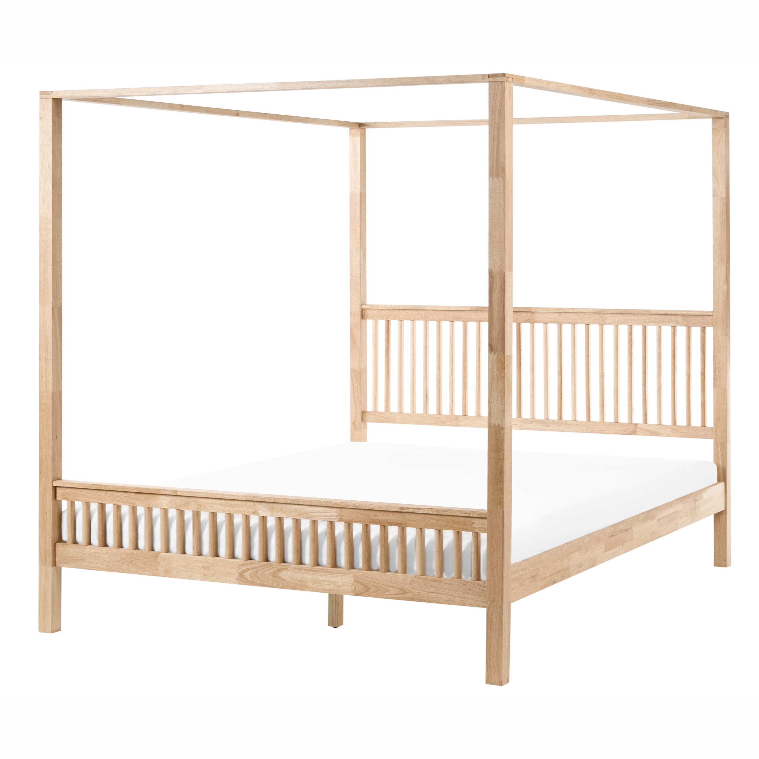 Pylvässänky puu HARFLEUR 180 x 200 cm Vaaleanruskea