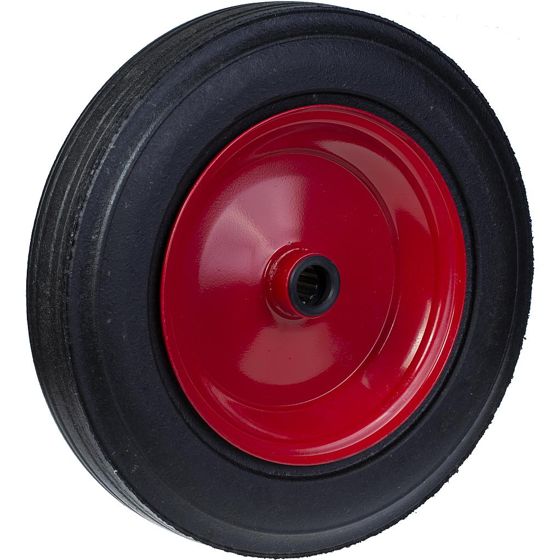 400mm pyörä mustalla kumilla puristetun teräksen keskellä