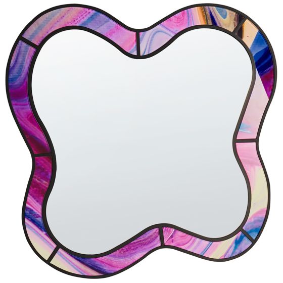 Seinäpeili PULNOY 72 cm 80 cm Vaaleanpunainen