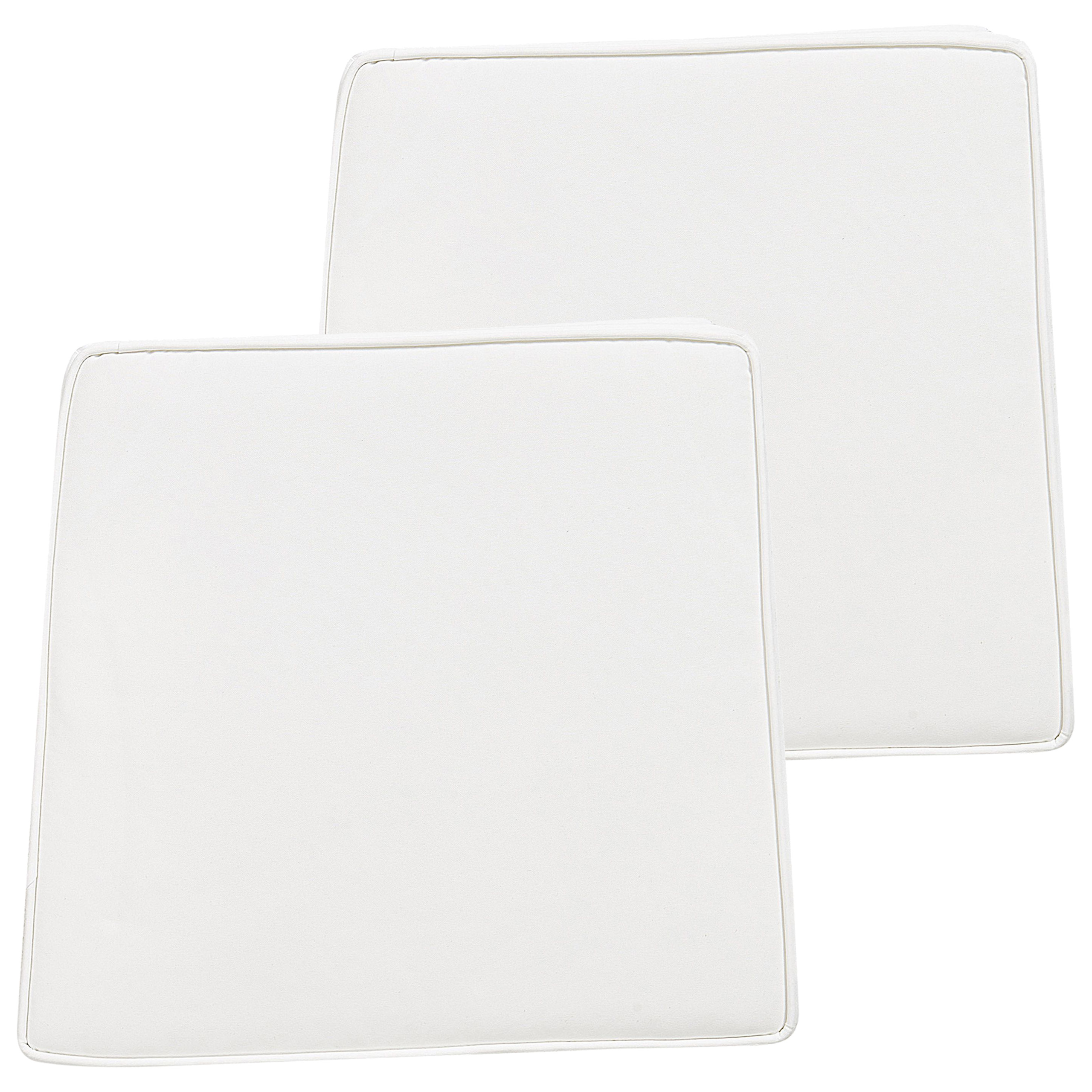 Puutarhatuolien istuintyynysetti 2 kpl TERNI 37 x 34 cm Luonnonvalkoinen