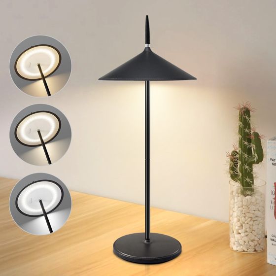 NETTLIFE Langaton LED - kosketusyövalaisin, Musta Himmennettävä, Pöytävalaisin 1800mh A, Ladattava USB:llä, Sisäänrakennettu, LED Jatkuvasti, IP44