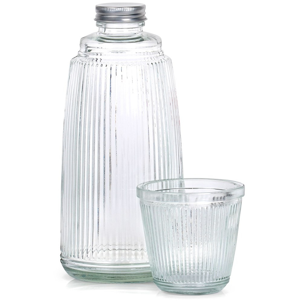 Lasikannu lasilla 1 l + 220 ml 2 kpl.