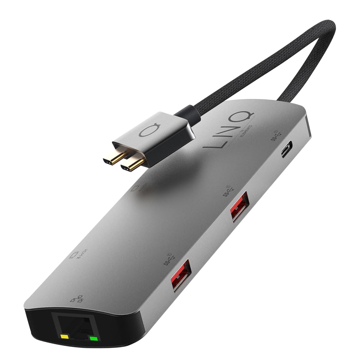 Hub 2 USB-C Multiportit 7-in-2 PD 100W Ethernet D2 Pro MST