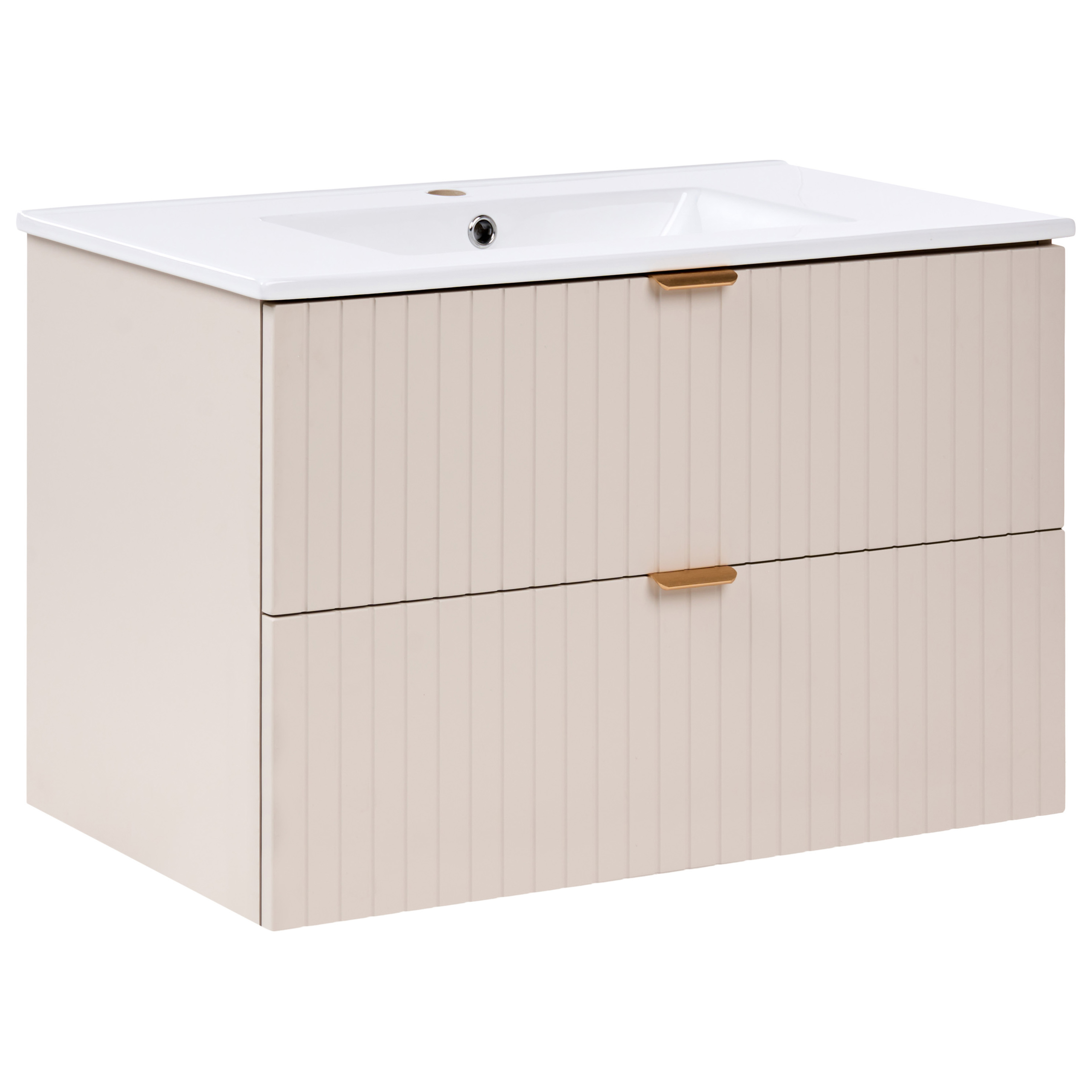 Seinäallaskaappi altaalla TOTORANI 80 cm Beige
