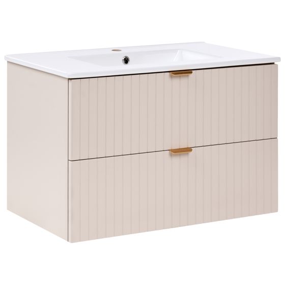 Seinäallaskaappi altaalla TOTORANI 80 cm Beige