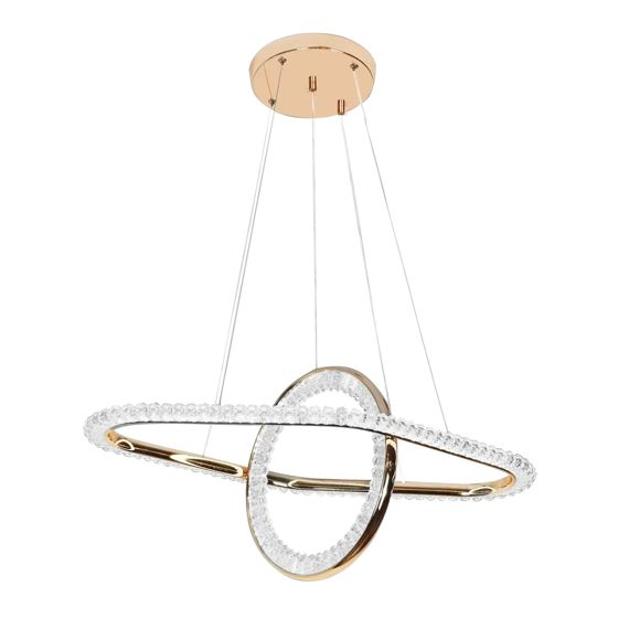 TOOLIGHT riippuva kattovalaisin LED G034-CP kulta, 36x64x36cm