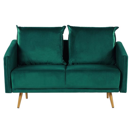 Sohva 2-istuttava MAURA sametti Smaragdinvihreä