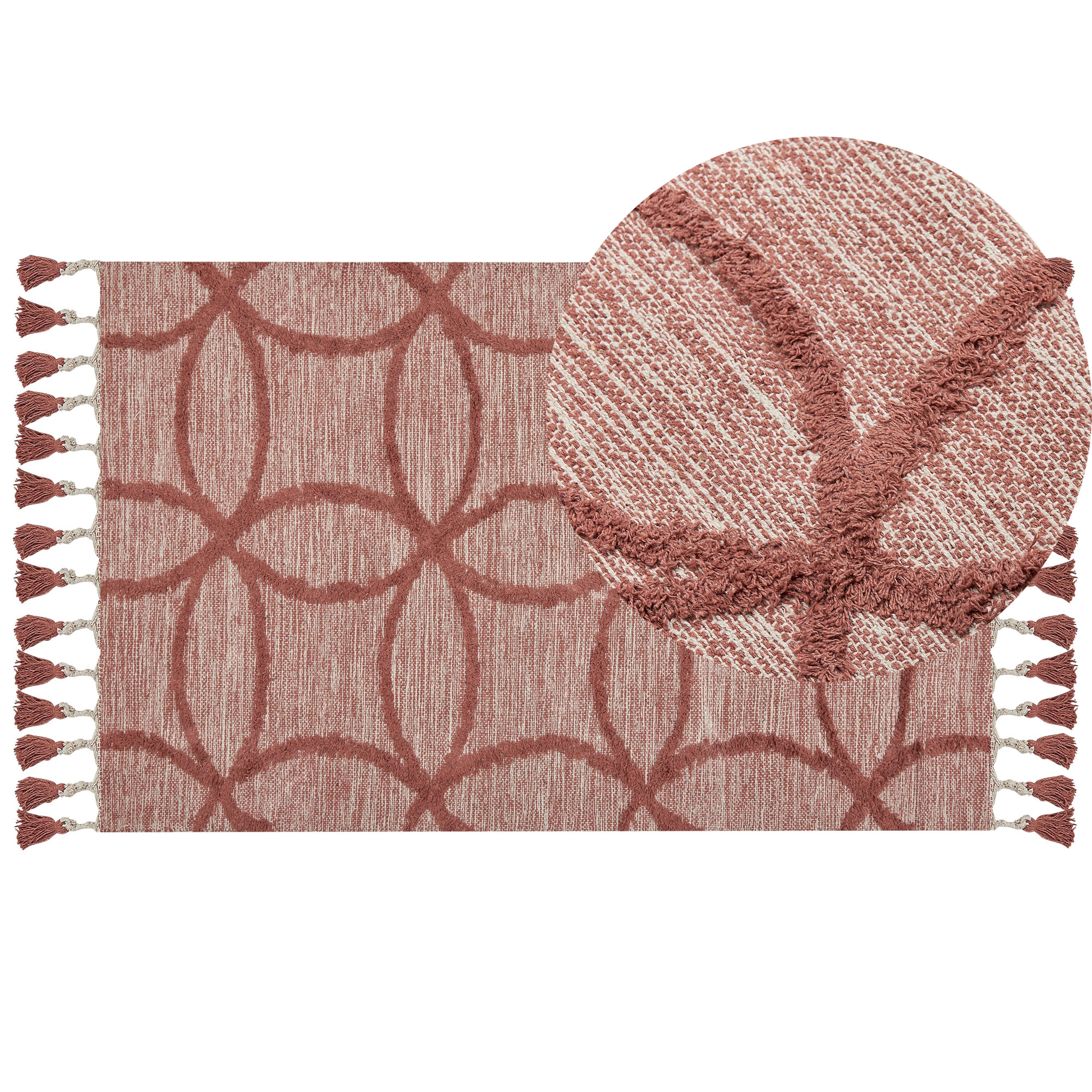 Matto KIRSEHIR Punainen 80 x 150 cm puuvilla