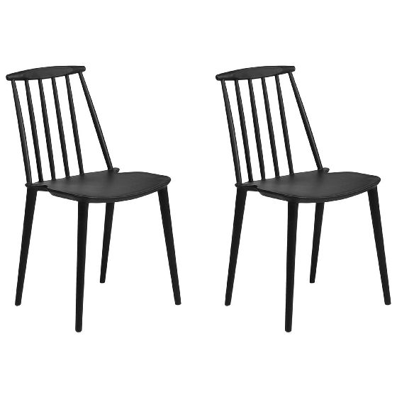 Ruokatuolisetti 2 kpl VENTNOR Musta